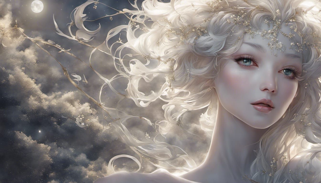 Anime Goddess of Moonlit Mountain