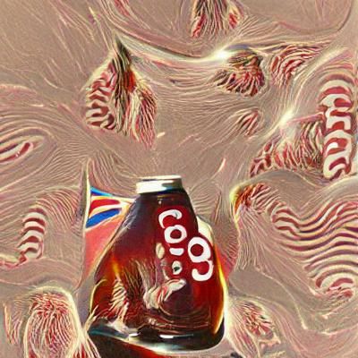 Icy Cola Can on Reflective Surface