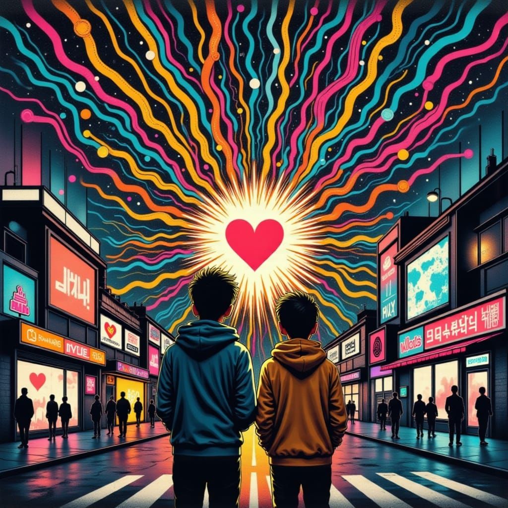 Astral Circuitry Explodes Over Little Korea Street Art