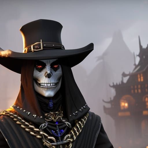 Plague Doctor Wild West Outlaw Digital Art