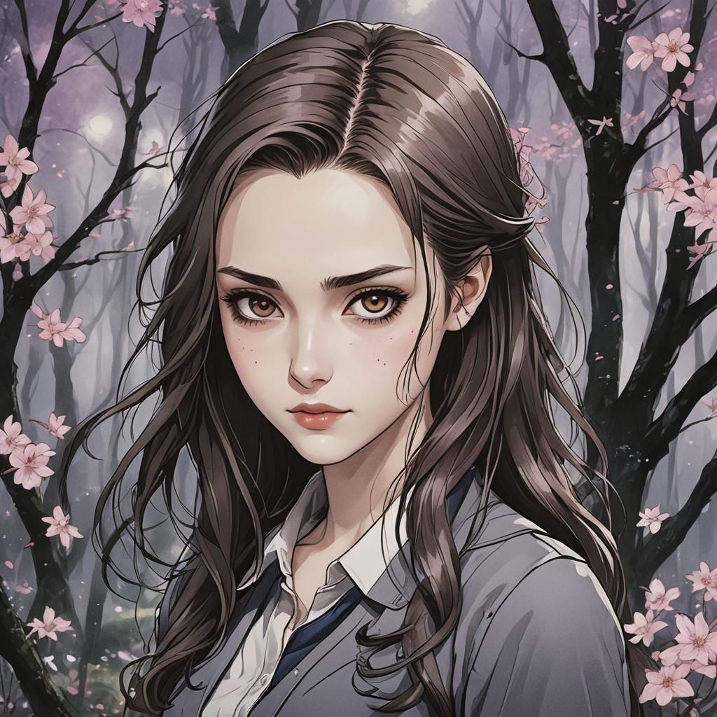 Bella from Twilight in Anime Style