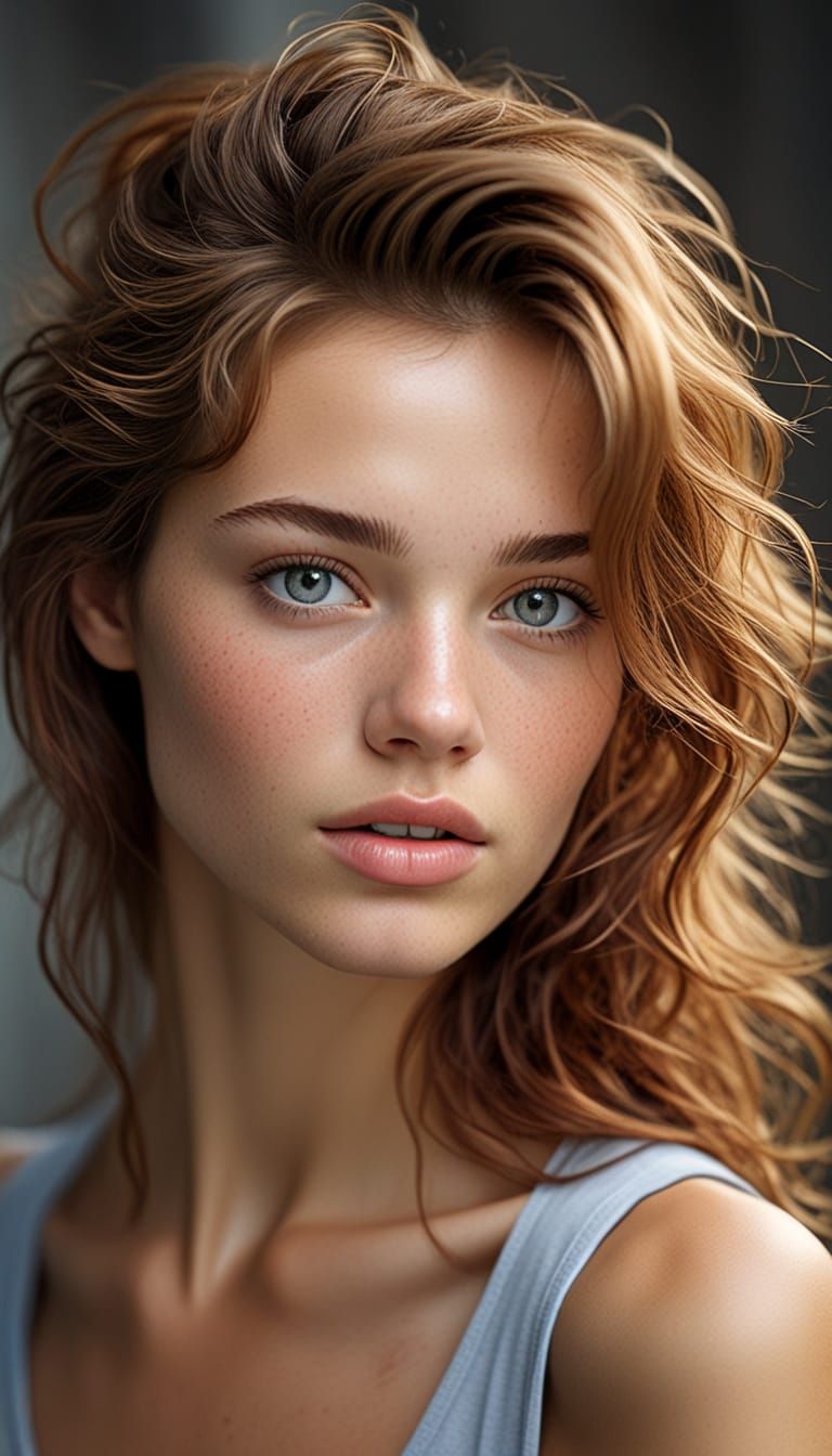 An Unkempt Classic Beauty Realized by AI