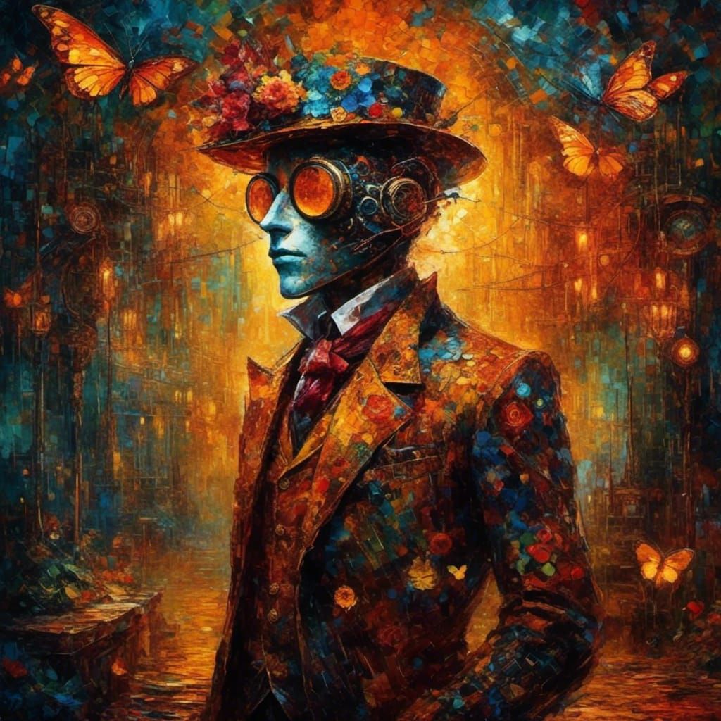 Edgy Punk Portrait with Bold Colors