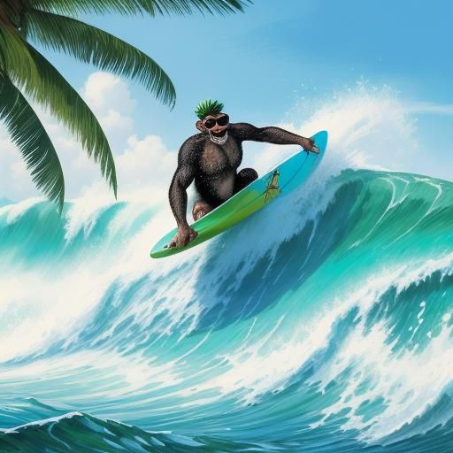 Surfing in jungle style