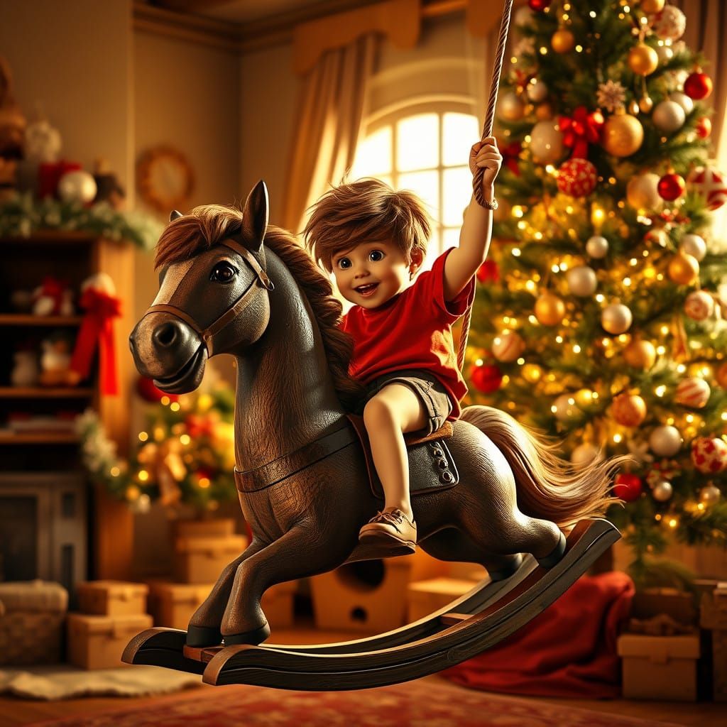 Child's Wonder in a Christmas Wonderland