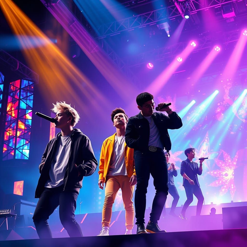 Electric Dreams: Superstars Unite in Vibrant Concert Scene