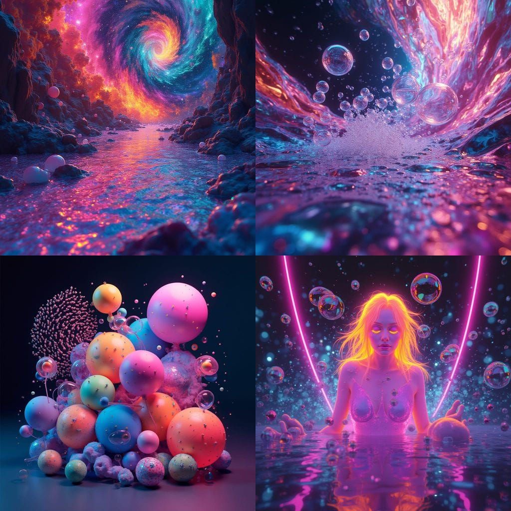 Vibrant Neon Geometric Patterns