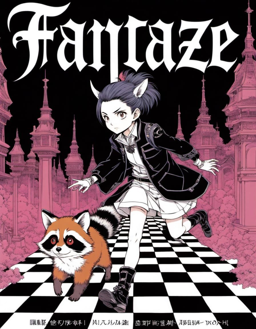 Fantasy Manga Cover Art: Punk Goth Girl