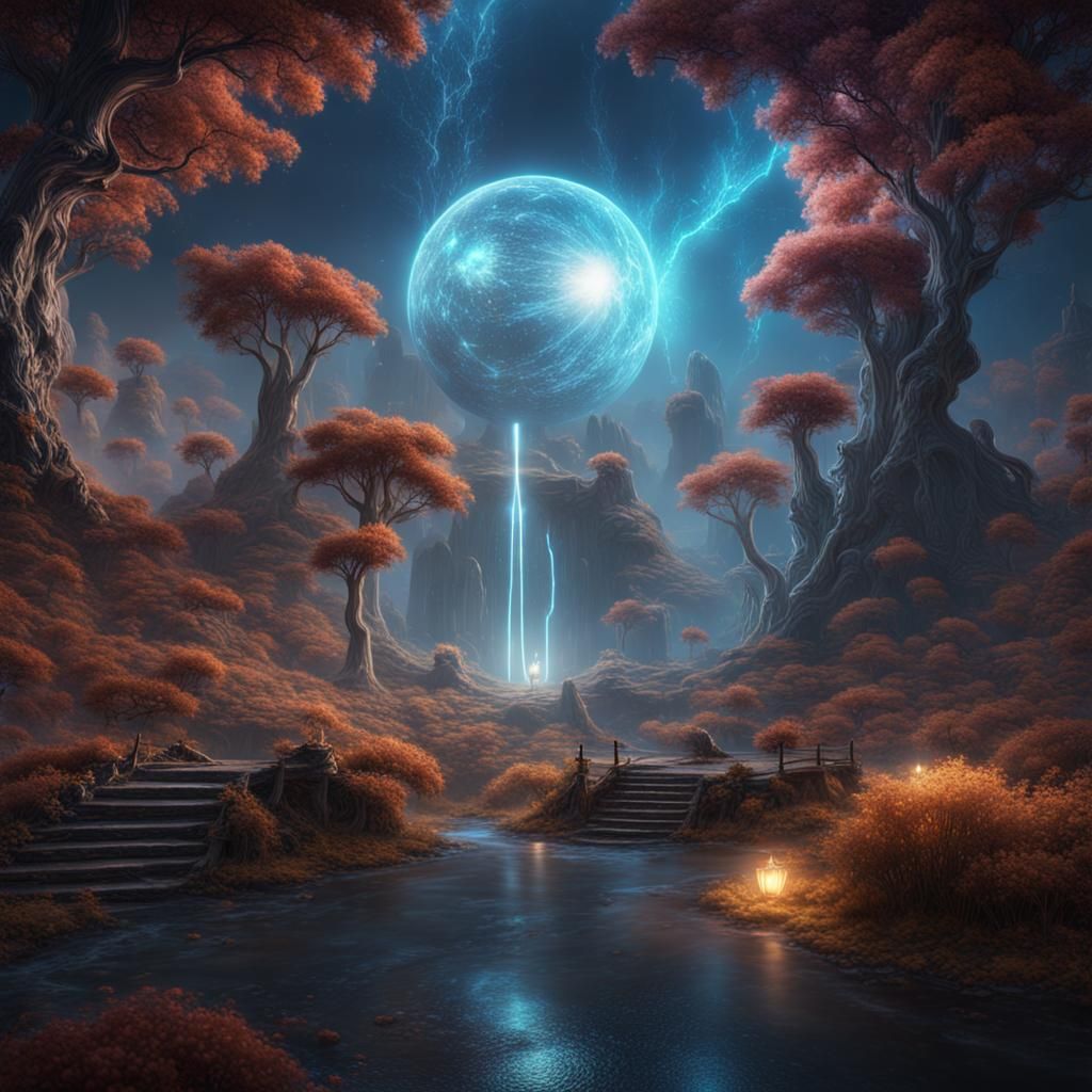 Enchanted Supernova: Detailed Fantasy Concept Art
