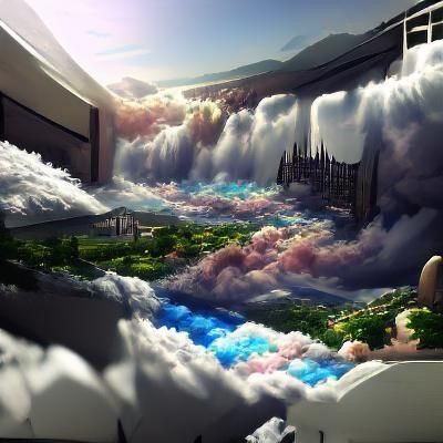 Ethereal Heaven: Detailed Matte Painting