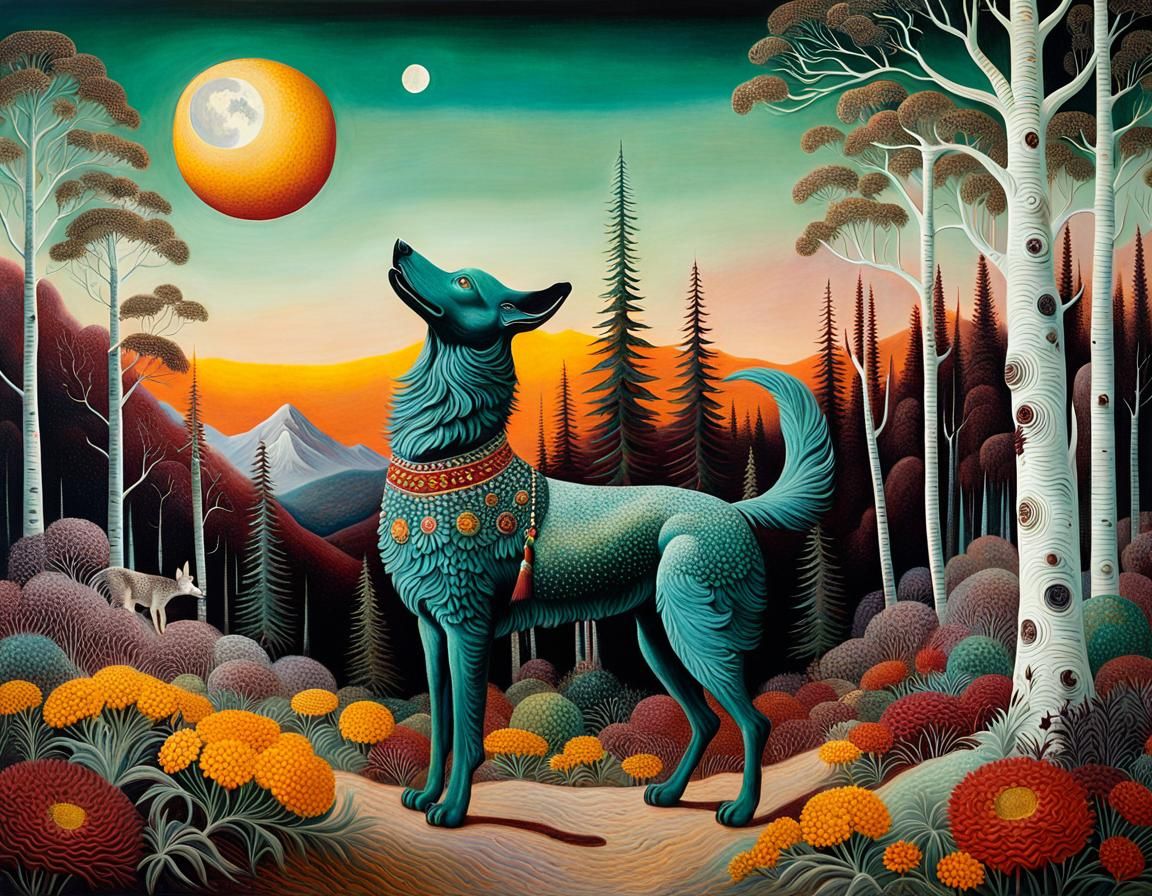 Leonora Carrington Landscape with Dogs