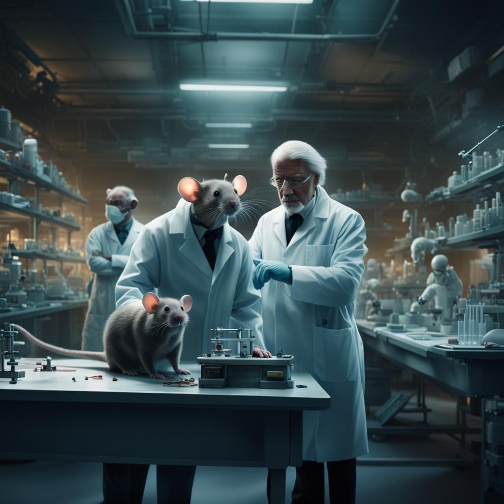 Mouse Scientist's Experiment: A Digital Matte Painting