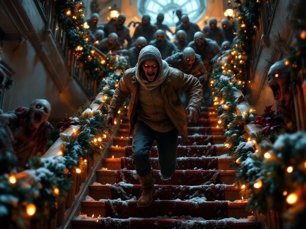 Kevin McCallister Zombie Chase: Hyperrealistic Cinematic Esc...