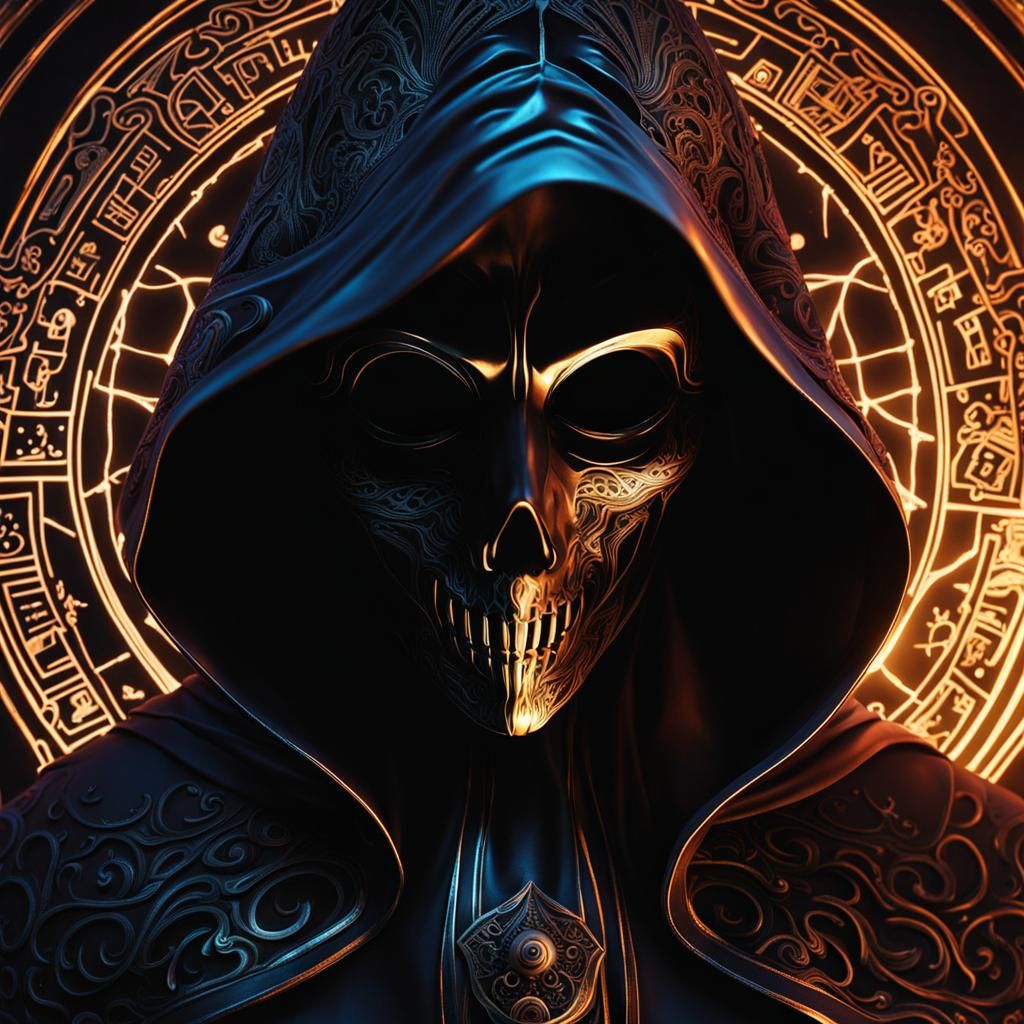 Ethereal Phantom Figure in Smoky, Arcane Detail