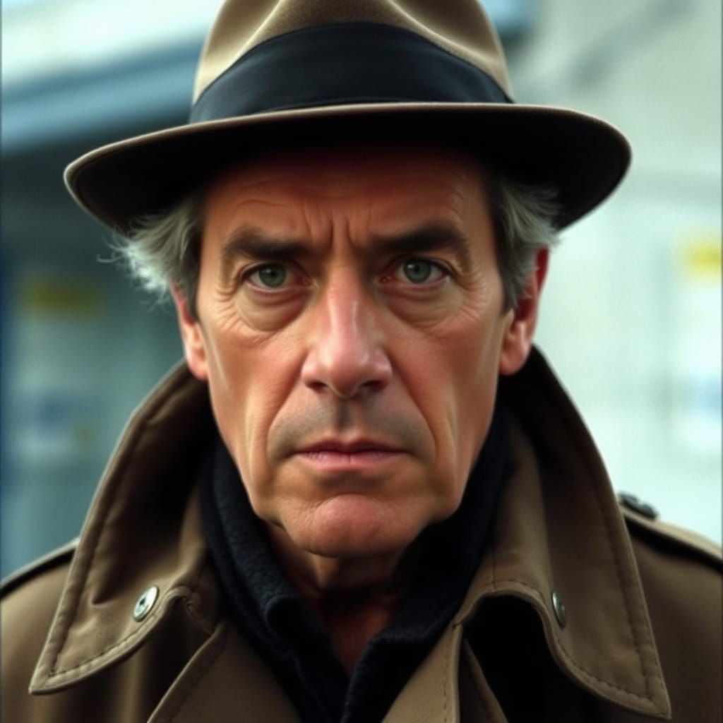 Mysterious Filipino Detective in Trench Coat