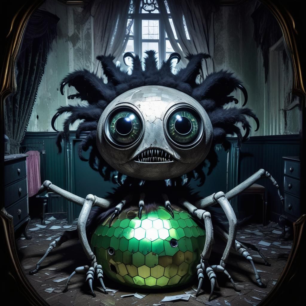 Magic mirrorball creatures in the abandoned mansion