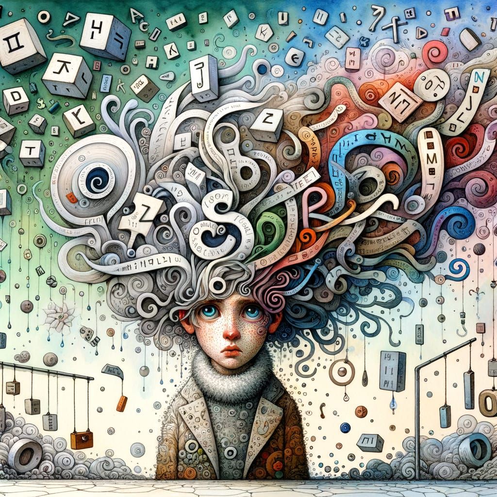 Surreal Character in a Whimsical Landscape