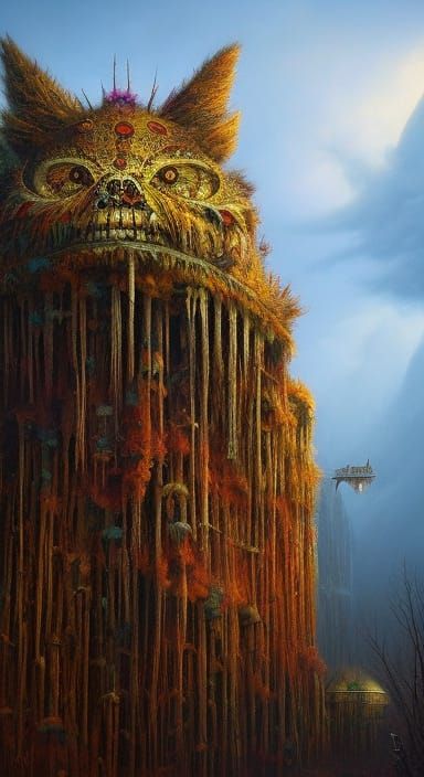 Chewbacca Exploding Paint Splatter Art in Octane Render