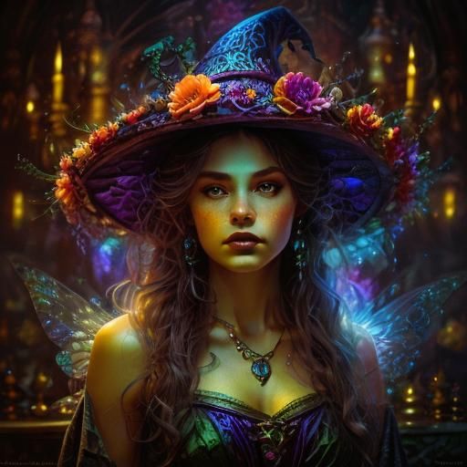 Surreal Wicked Witch in a Maximalist Style