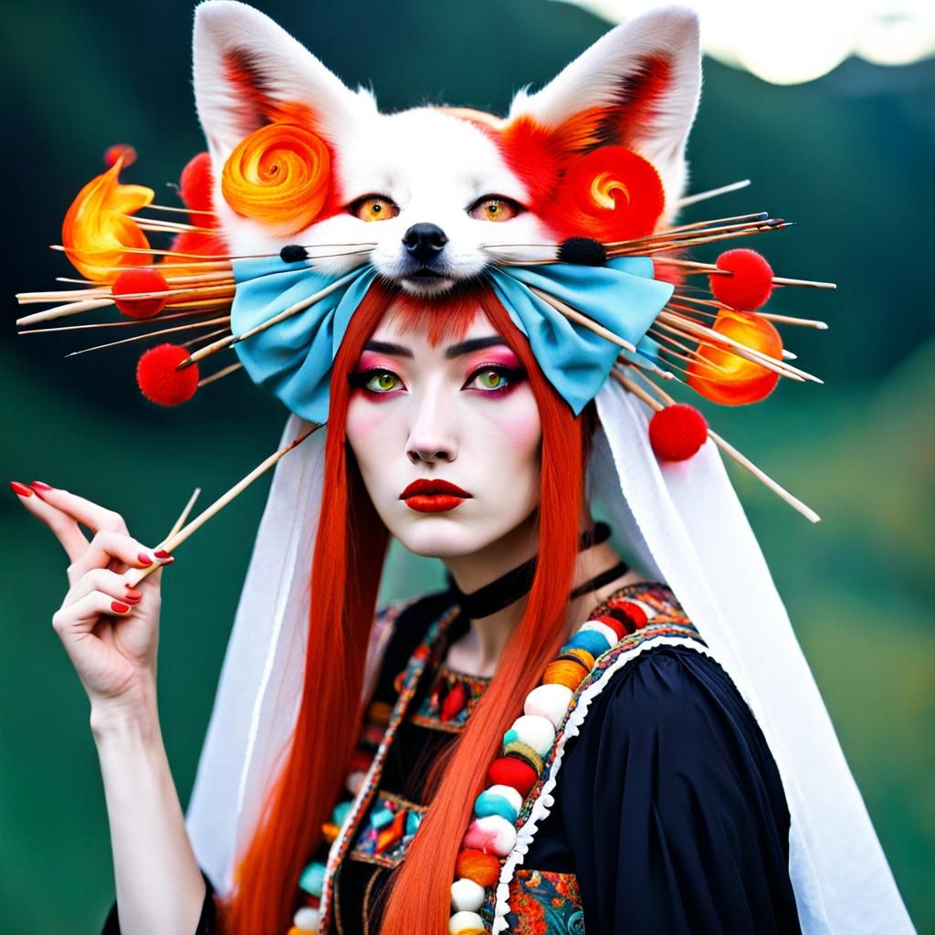 Anime Girl Fusion: Klee, Klimt, and Botticelli Styles