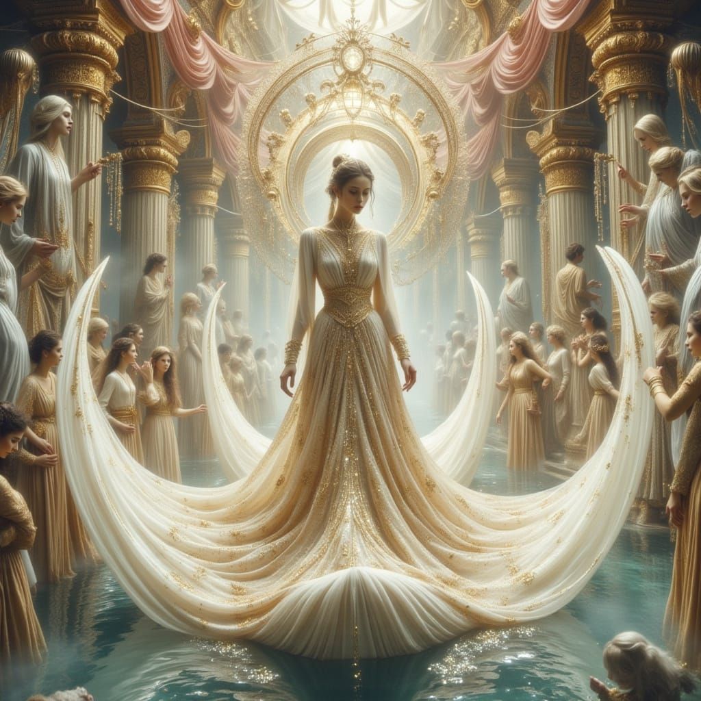 Queen's Swan Ship in Dreamy Venetian Style