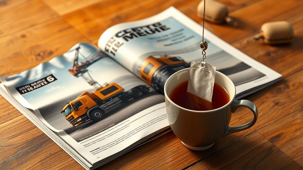 Industrial Scene with Crane and Tea