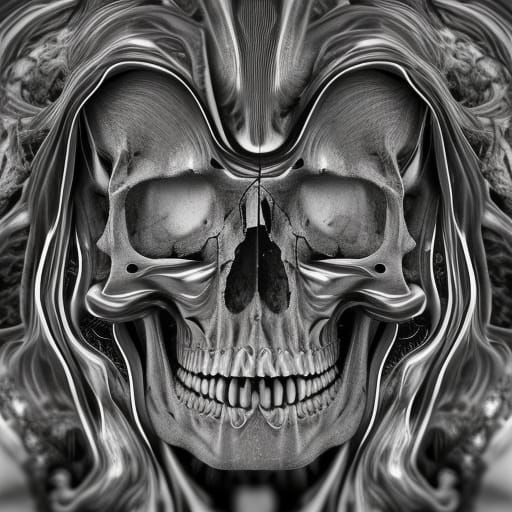 Photorealistic Skull with Bokeh Effect