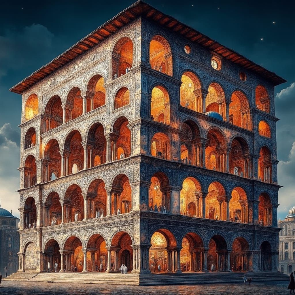 Hagia Sophia in Surreal 3D Style