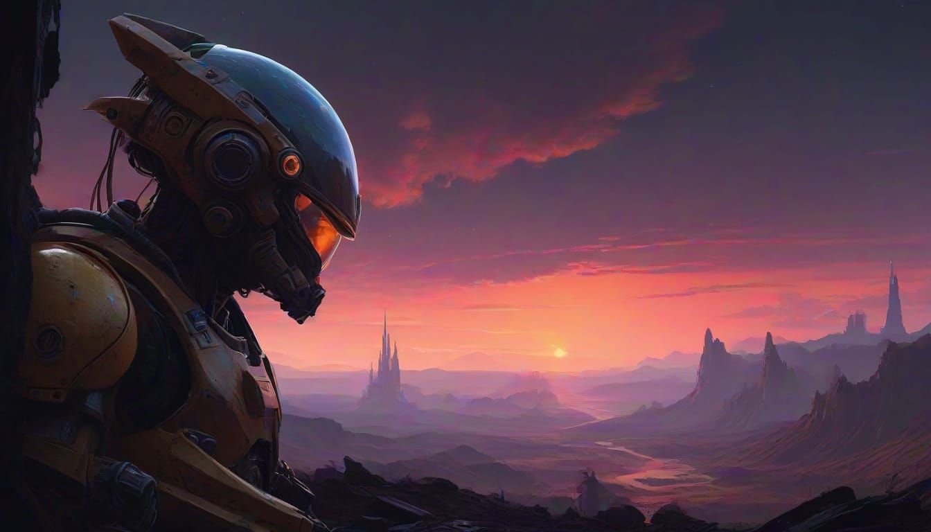 Ethereal Dawn on a Mysterious Alien World