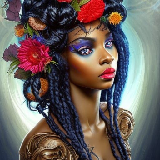 Neovictorian Voodoo Priestess in Artgerm Style