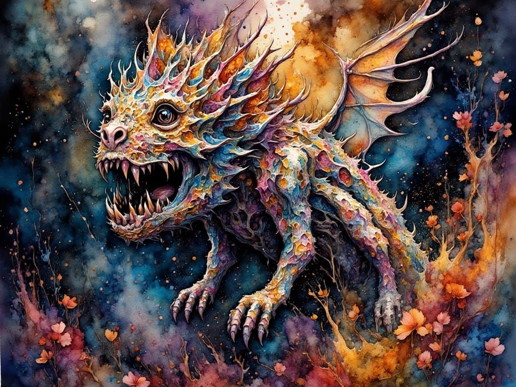 Fantasy Paint Character in Impressionist Style