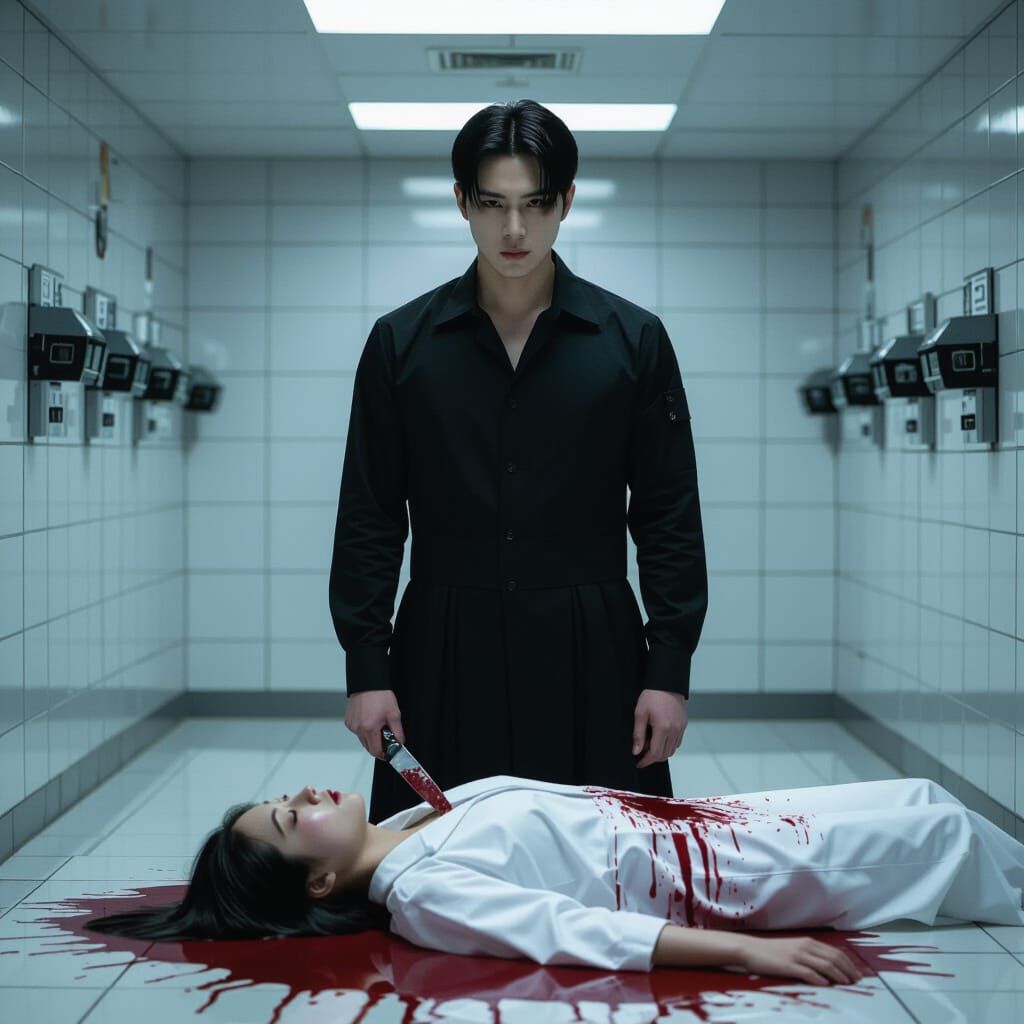 Gory Korean Lab Scene Inspired by Beksiński