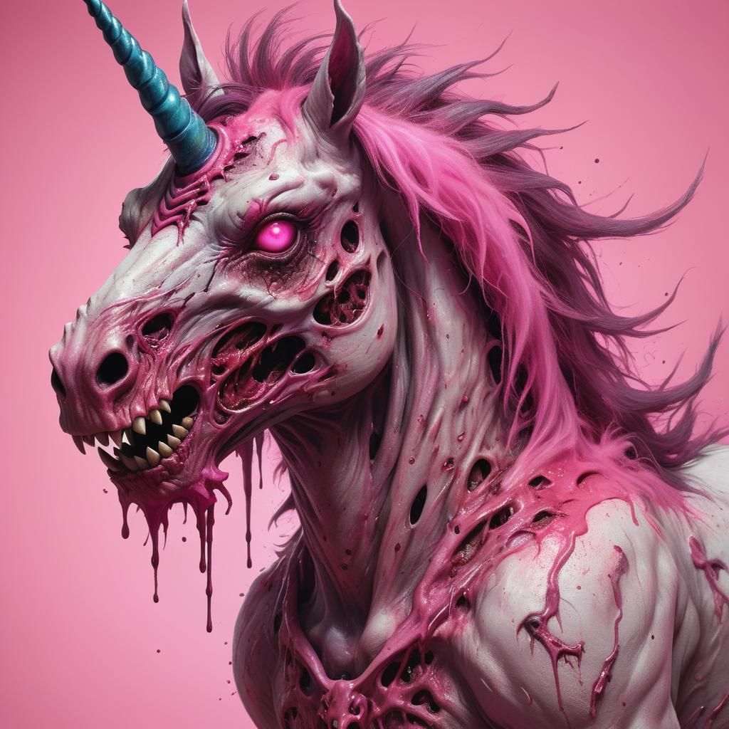 Monochromatic: pink zombicorn