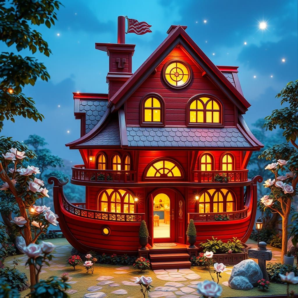 Stunning Futuristic Village Home with Golden Accents