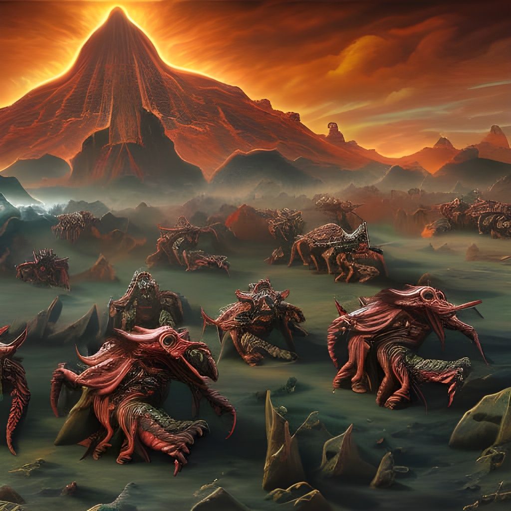 Demons Invading Earth: Detailed Airbrush Art