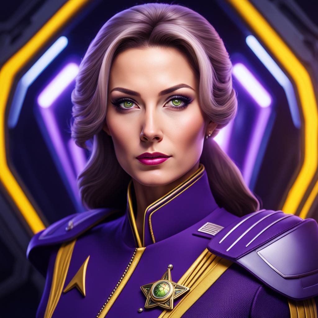 Confident Galactic Army Commander Portrait in Photorealism