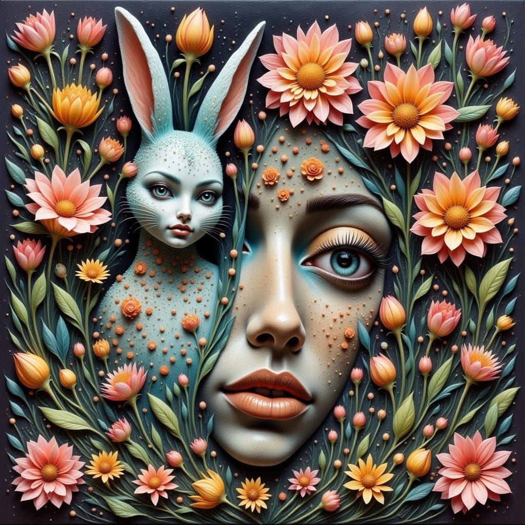 Celestial Easter Fantasy in Abstract Art