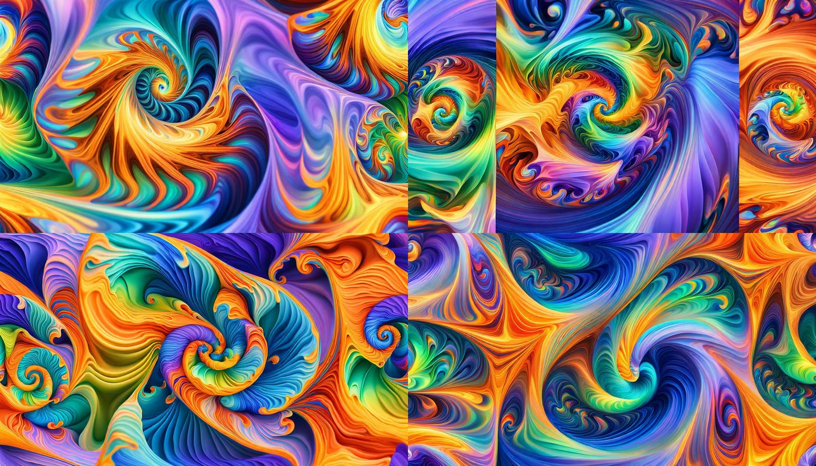 Iridescent Pastel Star Vortex in Deep 3D