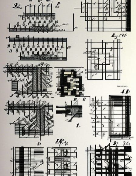 Abstract Graphic Score in Analytical Art Style
