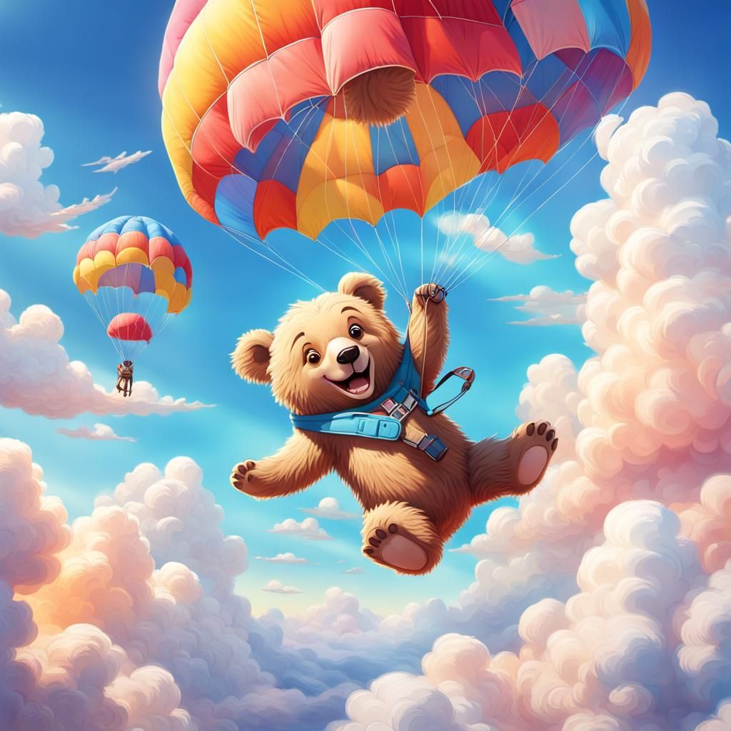 Skydiving bear (A)