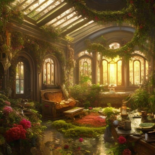 Moonlit Rose Gazebo with Fairy Lights in Russian Garden