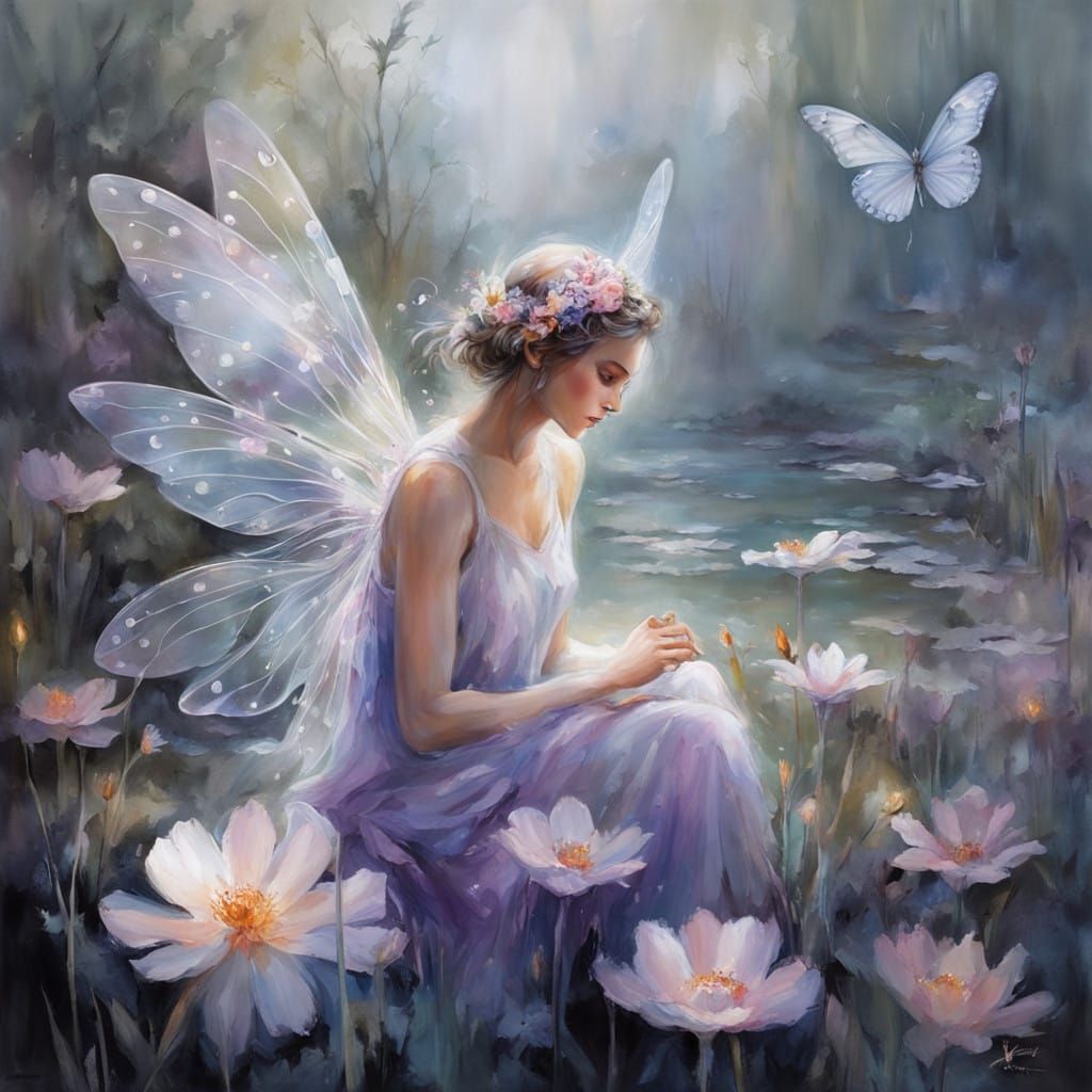 Enchanted Fairy Soars Over Vibrant Everglades