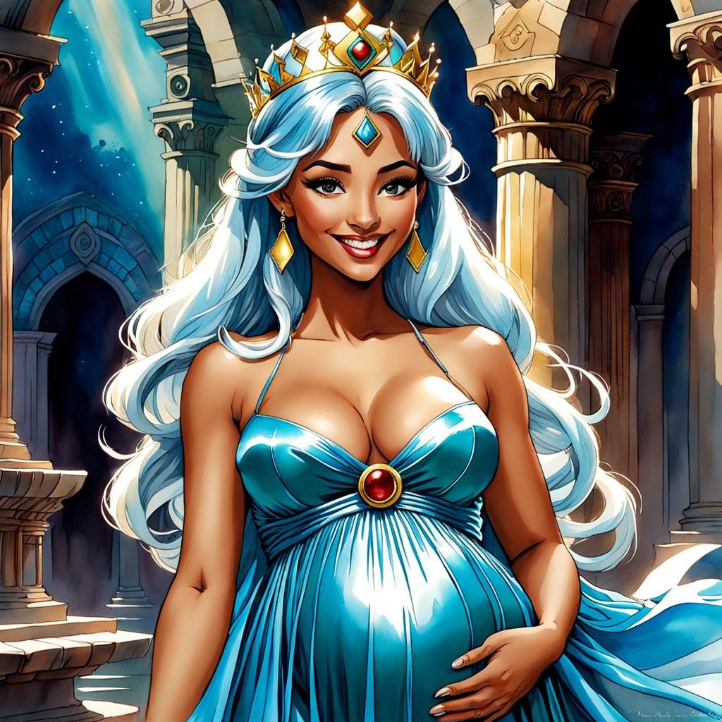 Cute pregnant Queen Kida Nedakh from Atlantis