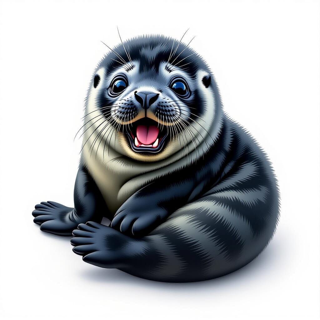 A black seal baby