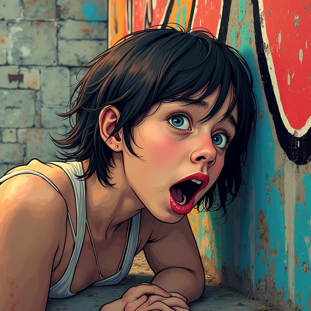 Young Adult Surprised by Life's Unexpected Moments