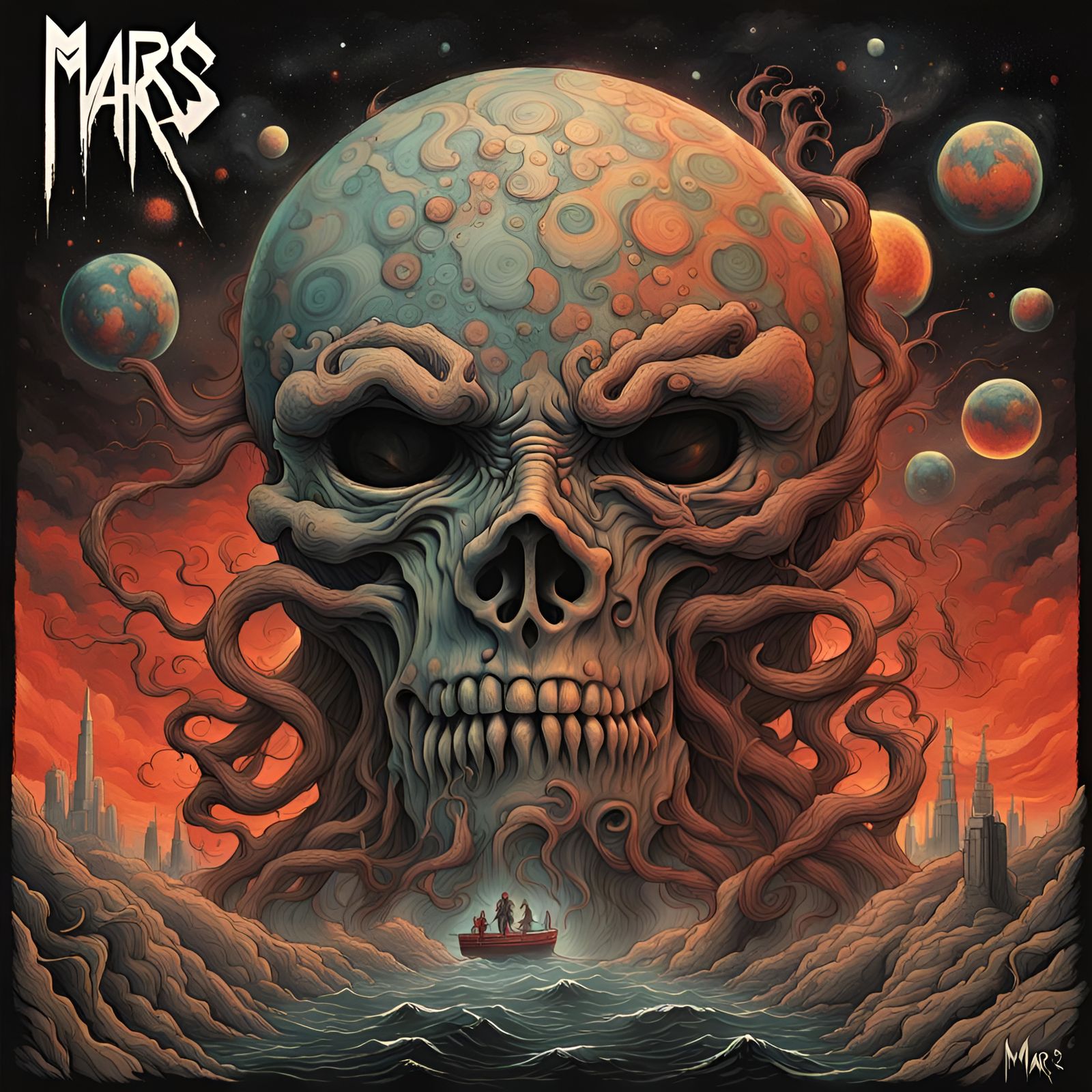 Grotesque Album Cover Art in Chris Mars Style