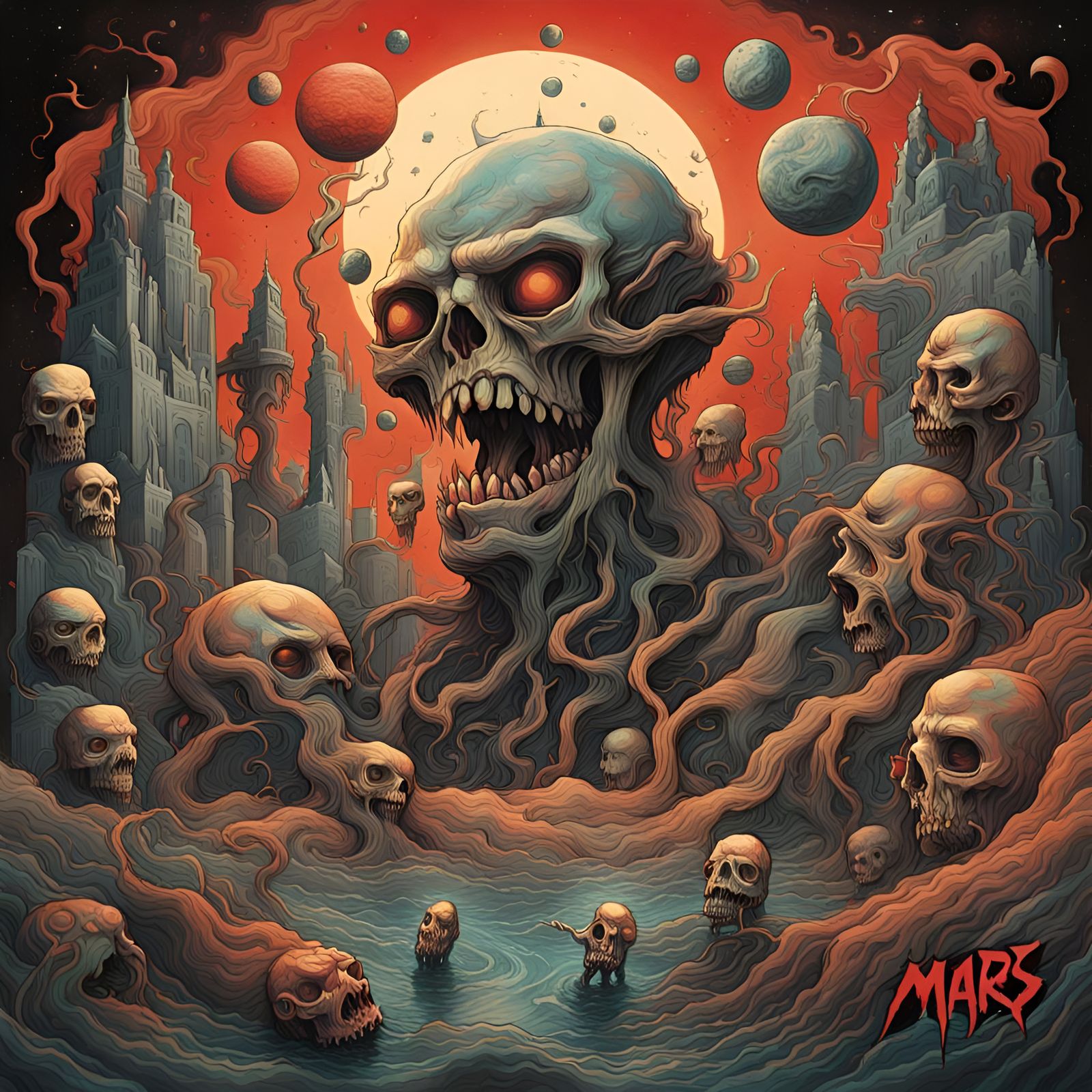 Grotesque Album Art in Chris Mars Style