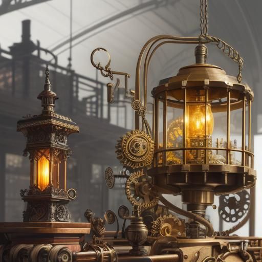 Intricate Rube Goldberg Machine of Gears and Springs