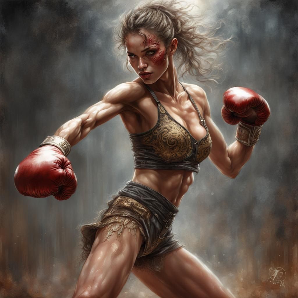 A French boxing fighter strike back