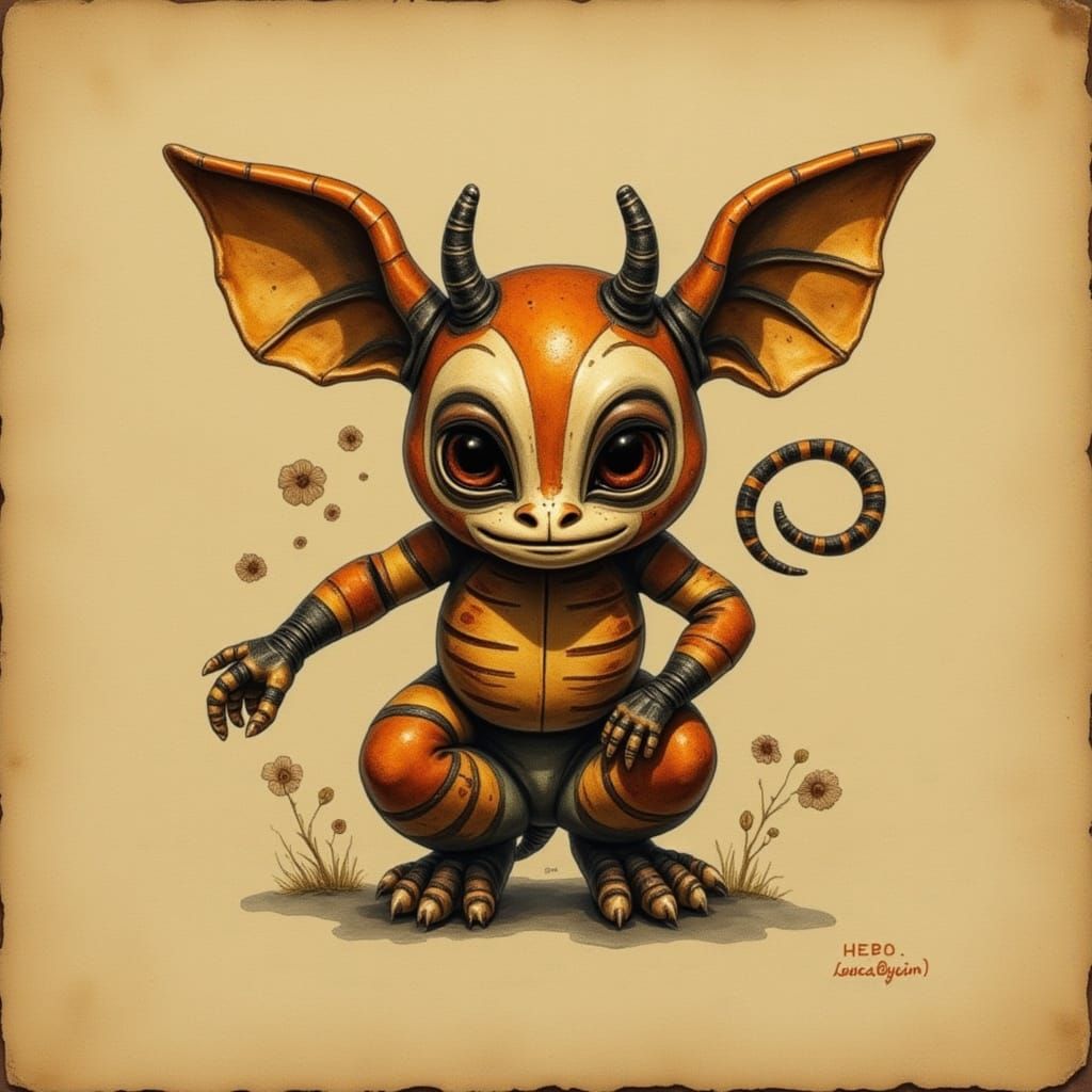 Whimsical Abstract Doll-Like Characters